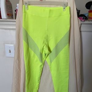 *never worn* Fabletics lime green leggings